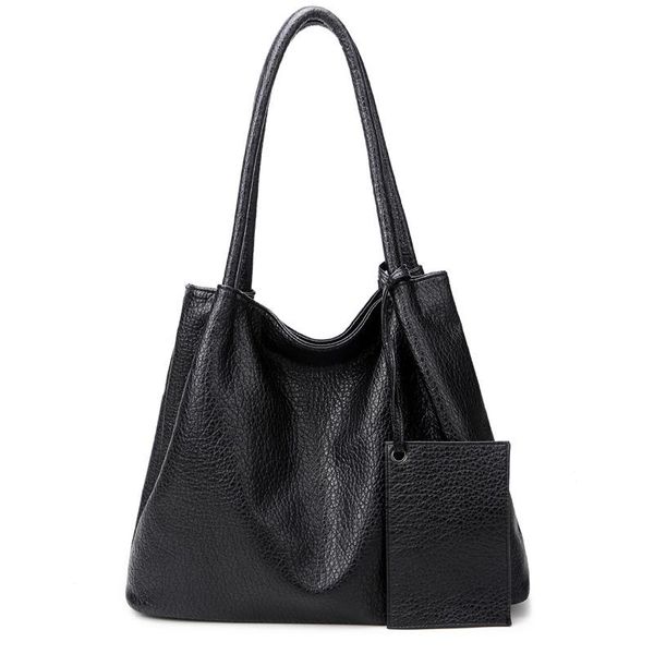 

pu leather women shoulder bag big size female casual large bags luxury design black tote bag for office lady bolsas