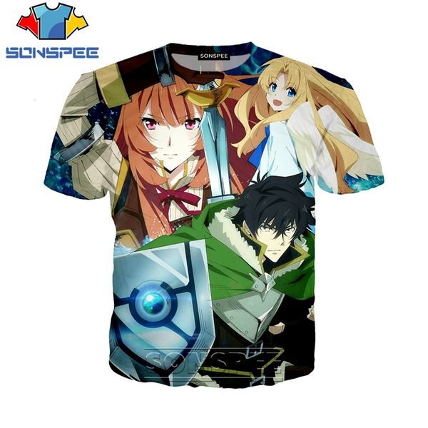 

the rising of the shield hero anime 3d print shirts humor humor plus size men clothing