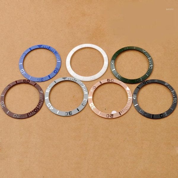 

watch parts, 38mm bezel fit for 40mm sub automatic watches 7 colors timepiece insert for diy clocks big marka watch bezels1