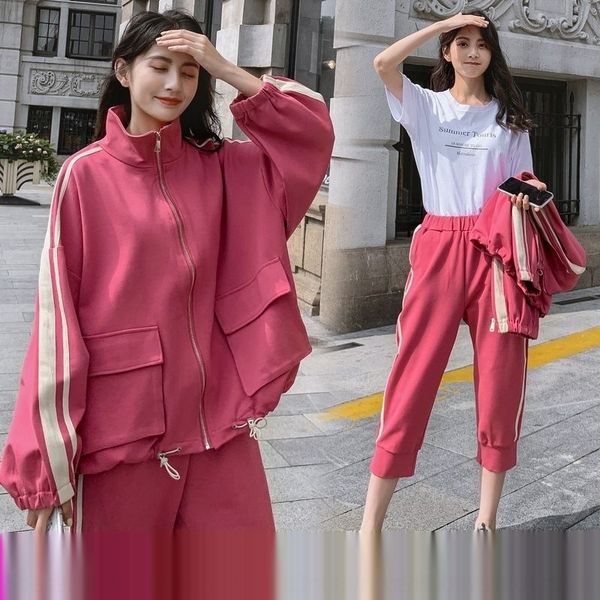 

stxu7 2020 early autumn red two piece women's fashion fashion net high suit suit light cooked new cold imperial sister style oa766, Gray