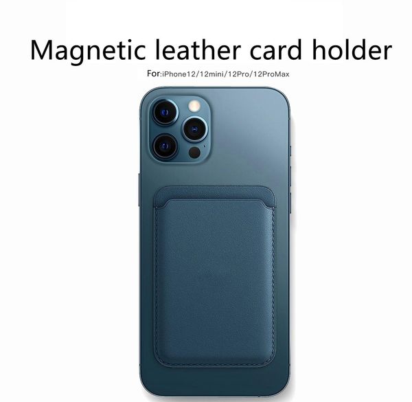 

mini magnetic 12 pocket holder 12 phone slot card back pro wallet pouch leather luxury card max for iphone case universal wmtrh qpseller