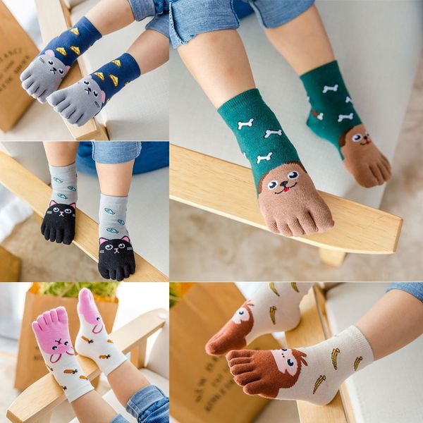 

7lbgc springautumn overturning winter children's cotton five-finger mid-length four seasons fashion cartoon cute an and children's, Black