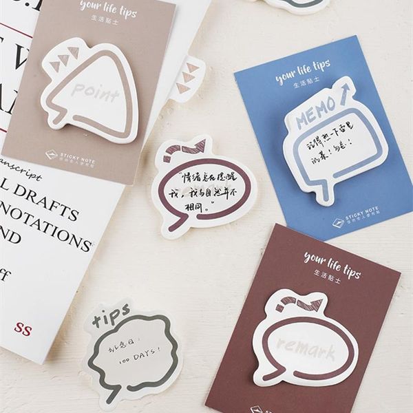 

4 pcs color life tips sticky note remark point memo pad post book marker stationery gift school supplies material escolar fm374 bbykjy soif