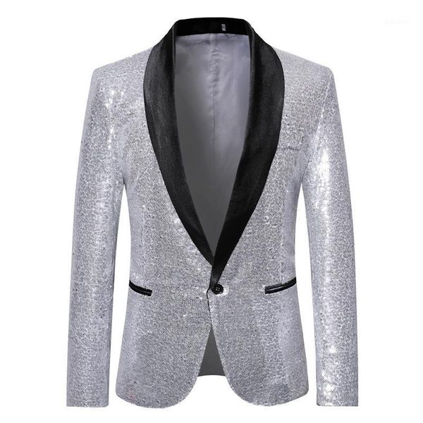 

19 years spring new sequins suit men's big yards leisure dance1, White;black