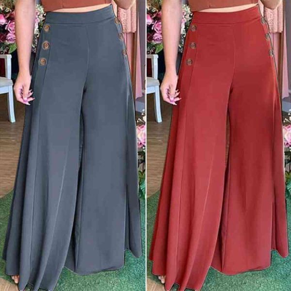 

suit pants women ladies middle waist pantalon palazzo casual wide leg pant autumn solid trouser, Black;white