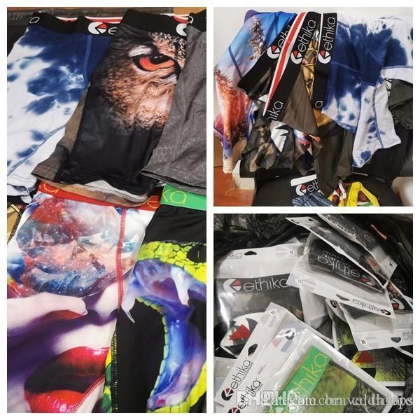 

random styles/colors ethika icon mens boxer underwear sports hip hop rock excise underwear skateboard street fashion quick dry shorts 9d14#, Brown;gray