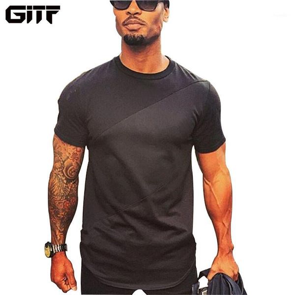 

running jerseys gitf compression sport t shirt men fitness tight soccer basketball gym quick drying splice tee sportswear1, Black;blue