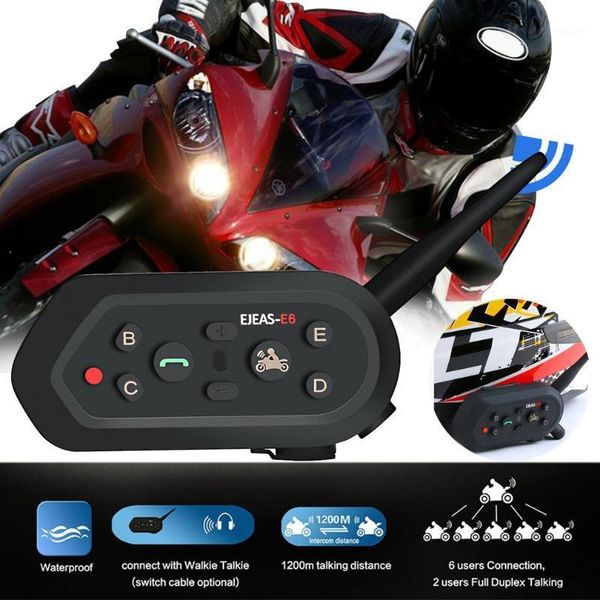 

motorcycle walkie-talkie headset outdoor full-duplex real-time call wireless helmet intercom headset e61