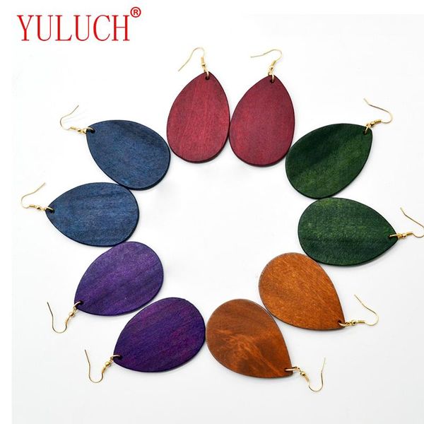 

dangle & chandelier yuluch personality fashion wood drop pendant earrings for women simple art elegant jewelry girl valentine's day, Silver