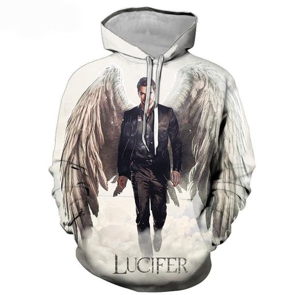 

lucifer 3d 5 season print outdoor new men's casual hoodie pullover women's hdsnj, Black;white