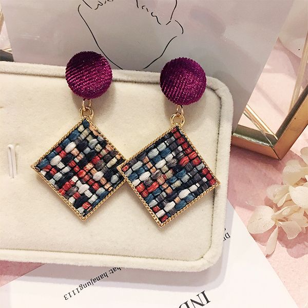 

20021 new fashion classic earrings geometric women dangle earrings female autumn winter pendant temperament korean personality jewelry, Silver