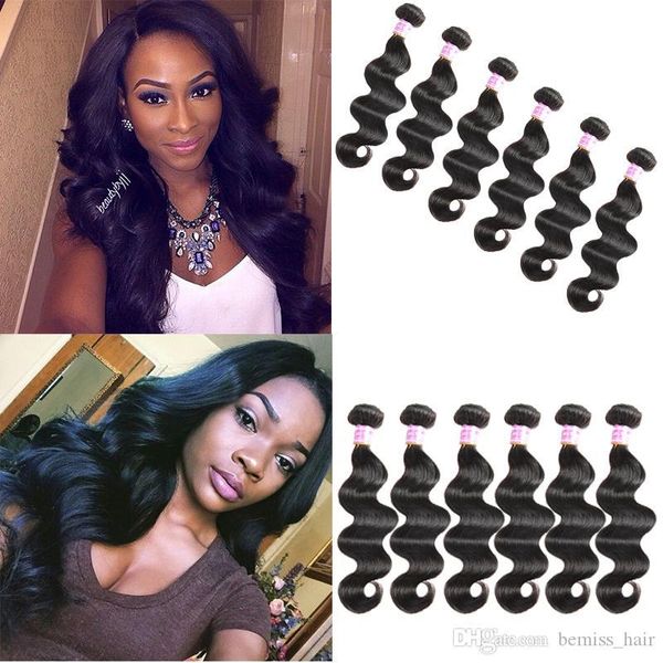 

wholesale brazilian body wave bundles 100% unprocessed virgin human hair extensions brazilian malaysian indian peruvian cambodian mongolian, Black