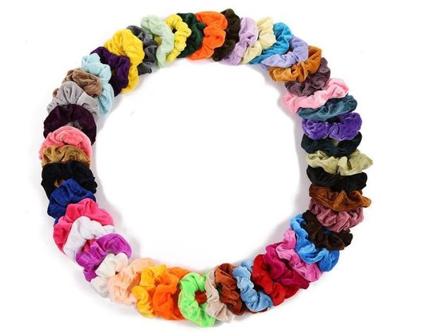 

wholesale 46pcs/set vintage hair scrunchies stretchy velvet scrunchie pack women elastic hair bands girl h wmtfua rimmer