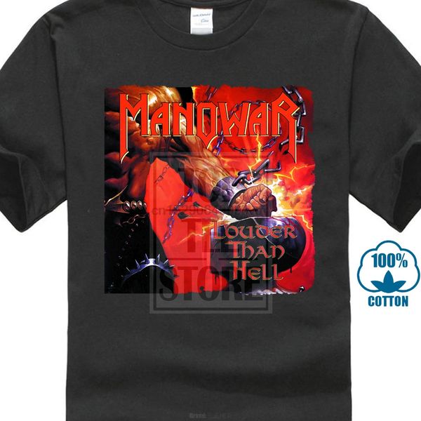 

louder than hell manowar cover heavy metal power metal menblack t shirt in summer sport hooded sweatshirt hoodie