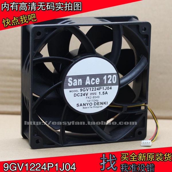 

sanyo 9gv1224p1j04 24v 1.5a 12cm 12038 4-wire high volume inverter fan 120Ã120Ã38mm cooling fan cooler