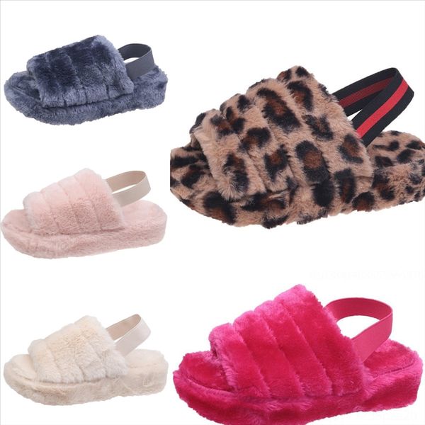

lxc women fur fur warm fox slippers slippers for women slides open toe flip flop indoor furryhome slippers slipper cute plush new ball, Black