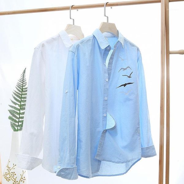 

new arrival mens casual printed linen shirts 2020 fashion long sleeve mens clothing slim fit linen shirt vacation clothes1, White;black