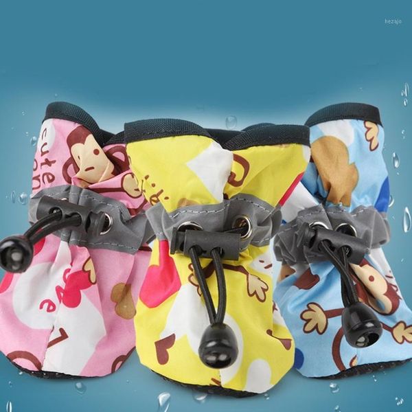 

dog apparel non-slip pet shoes rain snow boots footwear reflective strap rainy pets puppy kitty wear waterproof supplies1