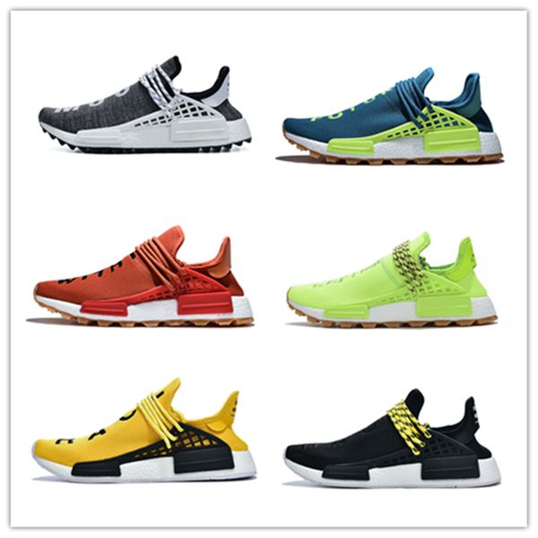 

плюс размер 47 nmd pharrell williams солнечный пакет мать bbc black yellow mens womens mens race беговые обувь спортивные кроссовки