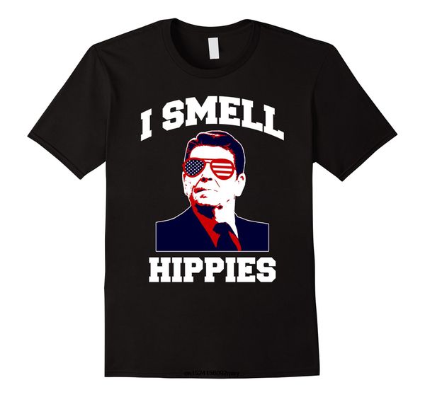 

men funny t shirt women cool tshirt i smell hippies american flag july 4th ronald reagan t-shirt sport hooded sweatshirt hoodie