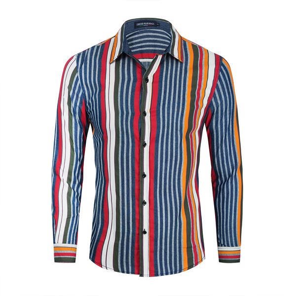 

color block europe l loose casual polo collar striped long-sleeve shirt youth mens clothing currently available 271, White;black