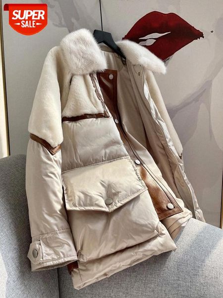 

winter 2020 new mink down jacket real leather fur full plet mid-length european goods fur coat women #2459, Black;brown
