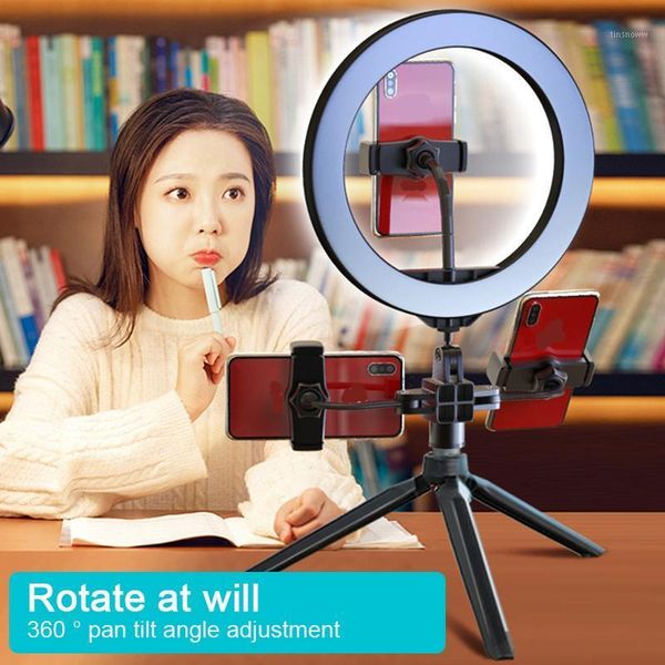 

flash heads 10 inch led selfie ring light dimmable lamp camera phone pography video ringlight for youtube live fill1