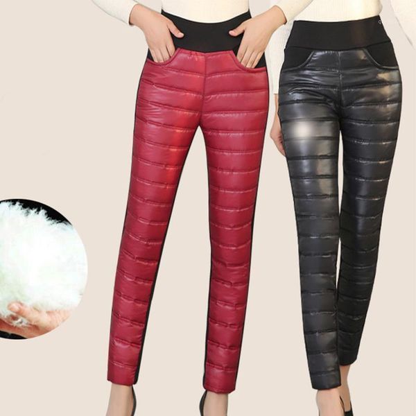

skiing pants winter trousers women's fashion down cotton warm plus velvet mother snow thickened straight leg size ski long p1