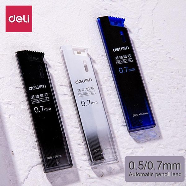 

deli 0.5 lead 0.7 automatic lead student 2b general writing test black large-capacity drawing mechanical pencil1, Black;red