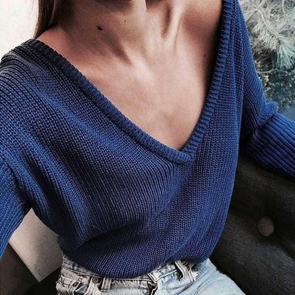

autumn long sleeve pullovers women sweaters v-neck knitted sweater1, White;black