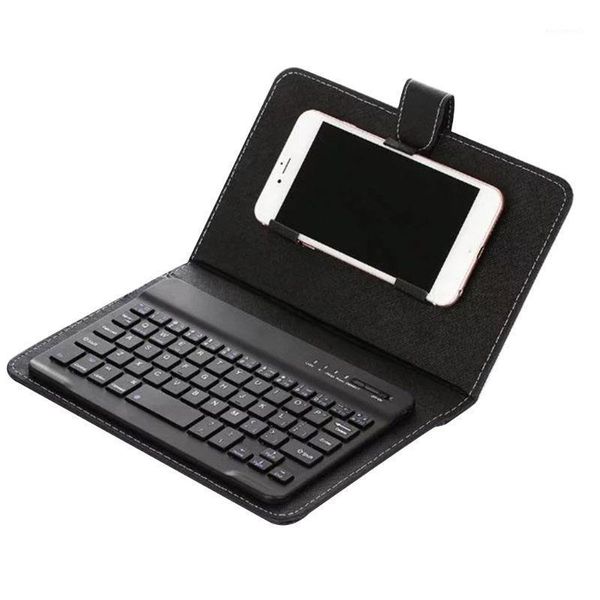

wireless bluetooth keyboard pu storage case mobile phone protective casing keypad cellphone 2-in-1 protection case1