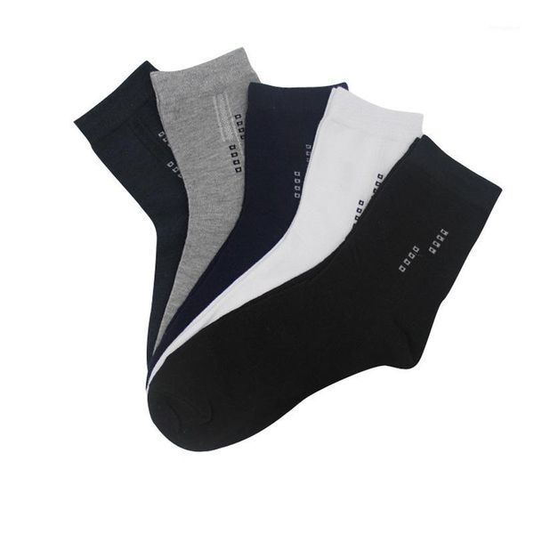 Herrensocken Großhandel - 5 Paare/Los Herren Sommer Baumwolle Formal Einfarbig Atmungsaktive Kurzsocke Business Schwarz Hervorragende Qualität Männlich