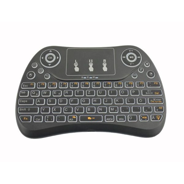 

bluetooth colorful backlight german version t2c mini wireless keyboard usb port-connection computer television