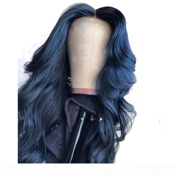 

13x6 deep part blue colored lace front human hair wigs loose wave full lace frontal for black women preplucked can make 360 bun