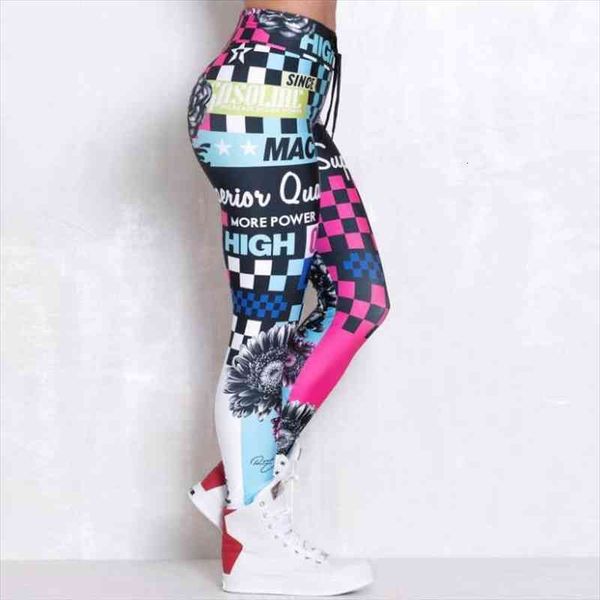 

women punk rock digital printed leggings gothic letter fitness slim leggins elastic dry quick workout pants drop, Black