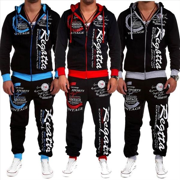 

mens fashion sportswear two piece set men casual sportswear hoodies and pr mens jogger sets printed tracksuit men clothes, Gray