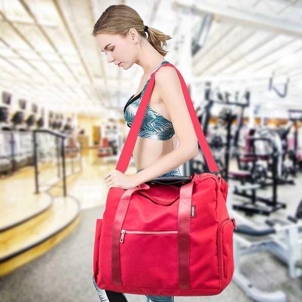 

outdoor bags women gym sports bag fitness training large capacity handbag oxford travel shoe compartment luggage1