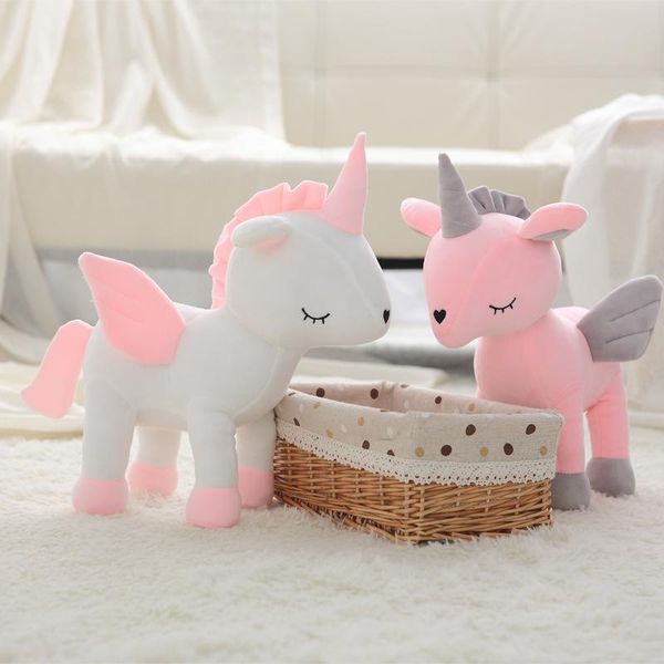 

unicorn plush toy cute soft unicorn toy cartoon stuffed doll 35cm pony animal toys child gift children's room home decoration dbc dh094