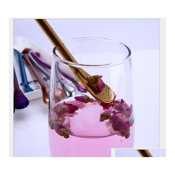 

304 eco-friendly stainless steel stirrer spoon straws multicolour stainless steel spoon drinking tea mate straw gou qylmml hxclothes