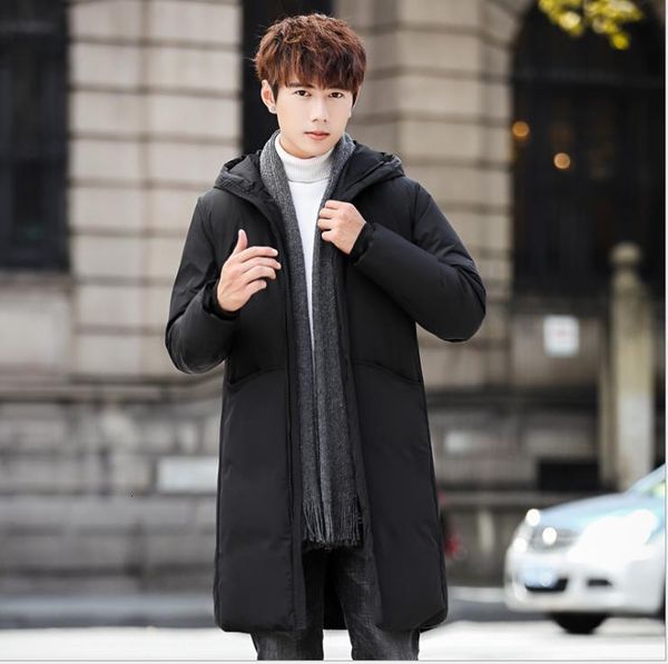 

mens designer parkas winter fashion high street mens down jacket loose warm fashion casual long coats, Black