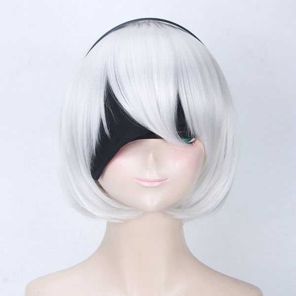 

neil mechanical era tokyo gui ni er cos wig silver partial yellow type b, Black