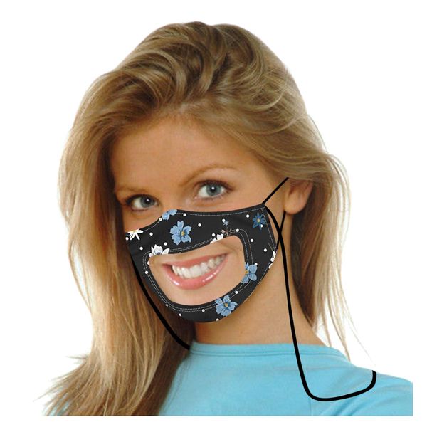 

взрослая видимый рот маска с дизайном mondkapjes wasbaar оголовье бандан mundschutzmaske cubrebocas tapabocas взрослого visible jlldvu, Black