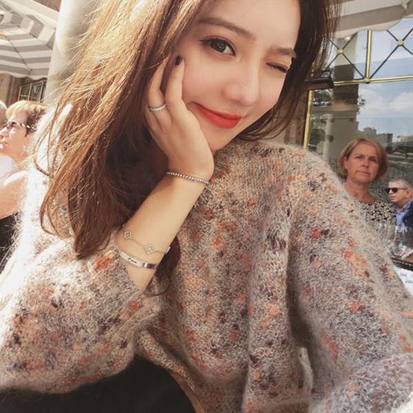 

new mohair t-shirt for women in autumn and winter