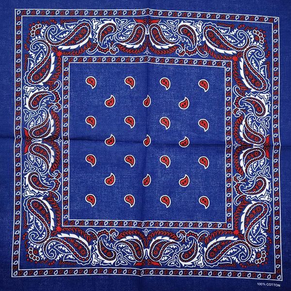 

scarves design hip hop cotton scarf bandana square headband gifts cashew printed for women/men/boys/girls, Blue;gray