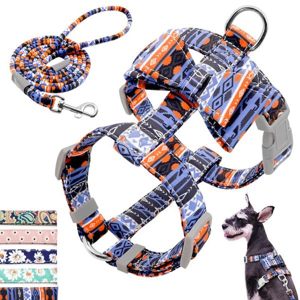 

adjustable nylon dog harness leash set pet puppy bowknot harness vest walking leash for small medium dogs chihuahua arn bbypnh