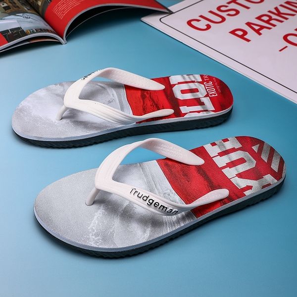 

summer graffiti print slippers men flip flops dry slippers male street beach slippers casual flip-flops t200408, Black