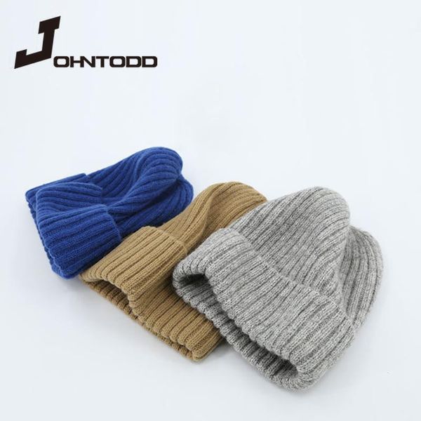 

winter ladies woolen hat knitted solid color cute autumn girl beanie warm casual kg-292