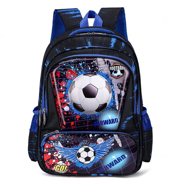 

boys cars primary backpacks orthopedic kids football print school bags waterproof knapsack grade 1-3-5 students book satchels q1110