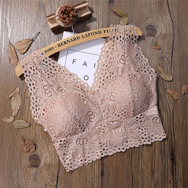 

women floral camis lace bralette bustier crop sheer mesh triangle padded bra 2020, White