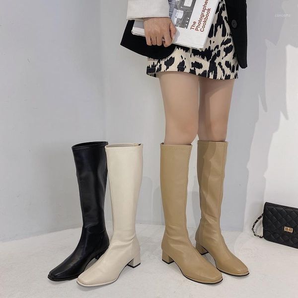 

rock shoes woman thigh-high boots boots-women luxury designer zipper over-the-knee ladies 2020 fashion med rubber rome fabric1, Black